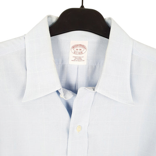 Mens Blue Brooks Brothers Traditional Fit Long Sleeve Shirt