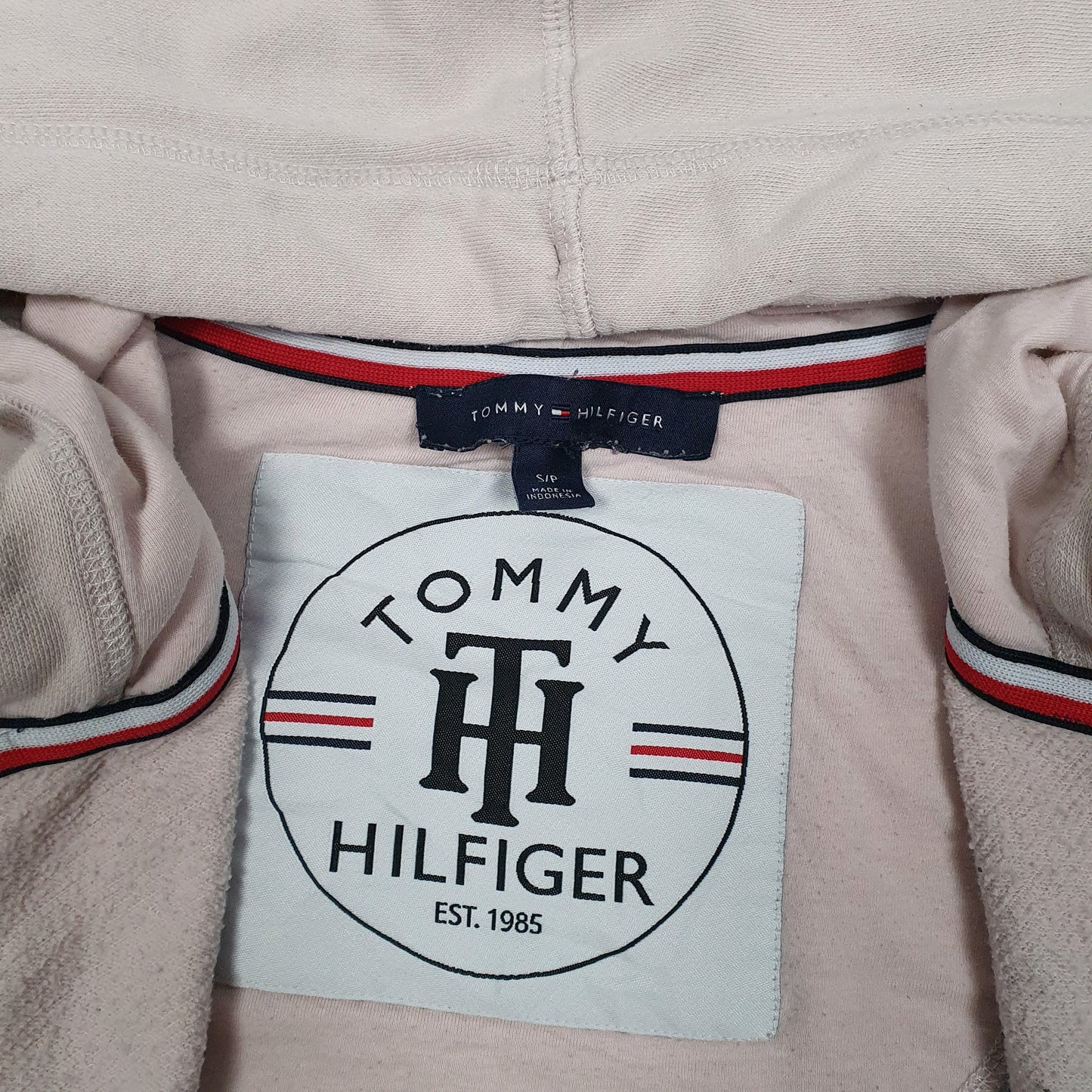 Womens Pink Tommy Hilfiger Hoodie Full Zip Jumper