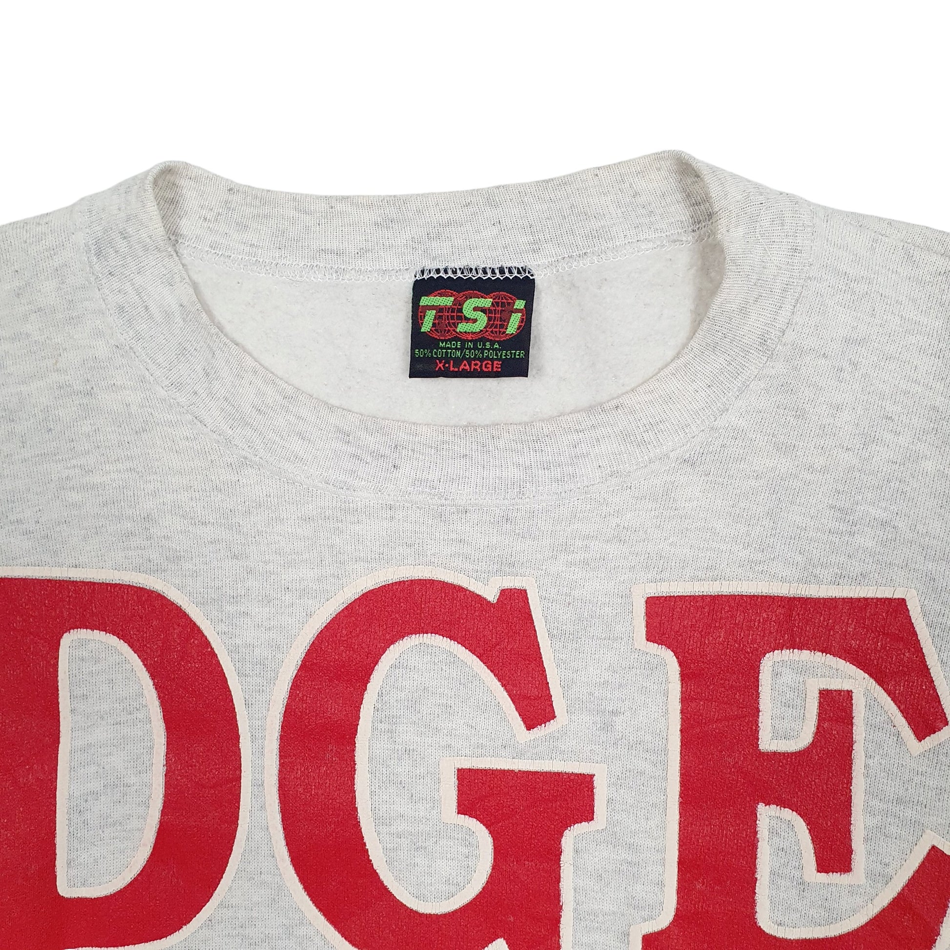 Mens Grey TSI Vintage 1990s Made in USA Wisconsin Badgers USA College Crewneck Jumper