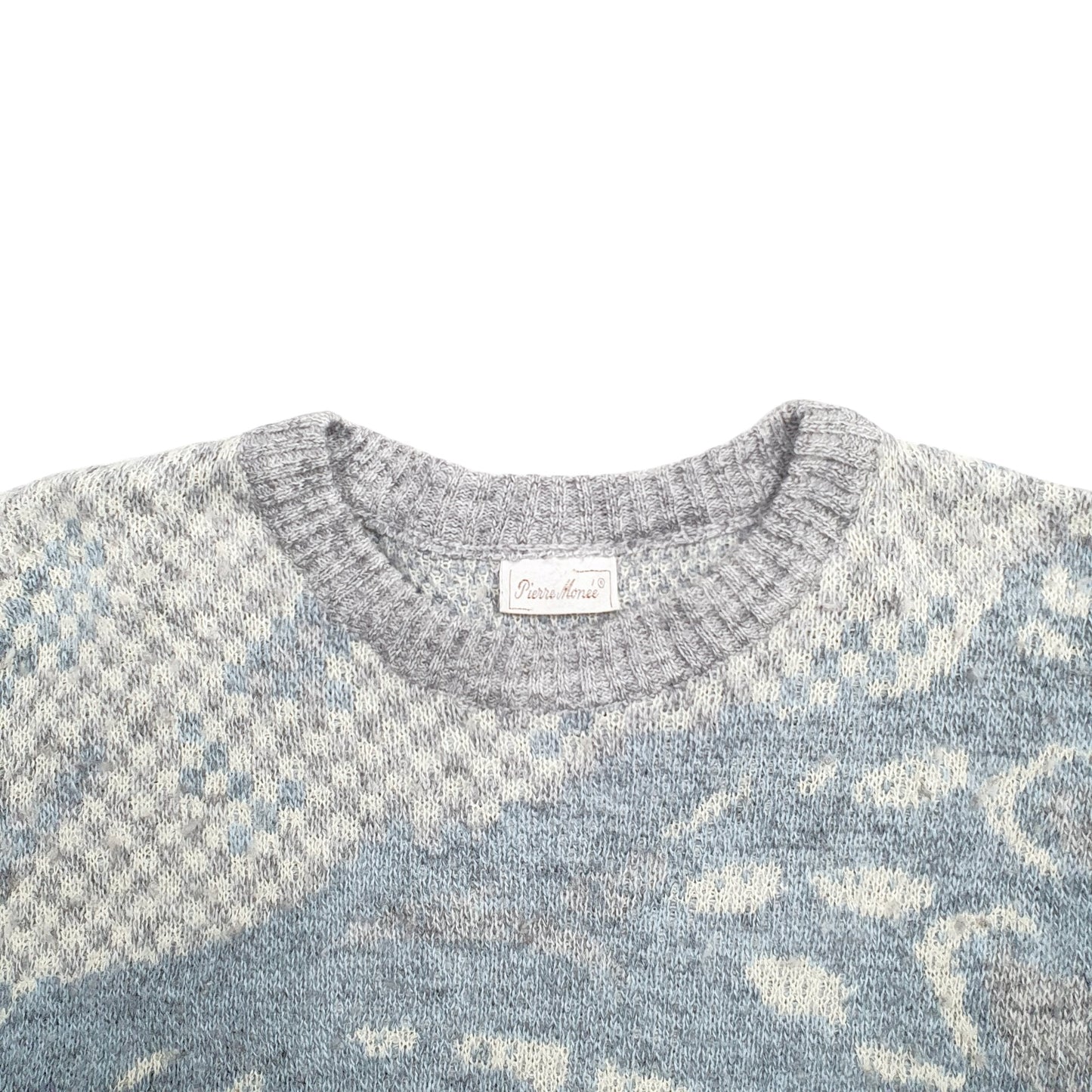 Mens Blue Pierre Monee  Crewneck Jumper