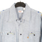 Mens Blue Levis Vintage Orange Tab Folk Embroidery Made In USA Long Sleeve Shirt