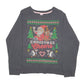 Womens Black Holiday Time Festive Christmas Chreers Santa Crewneck Jumper