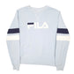 Womens Blue Fila Spellout Crewneck Jumper