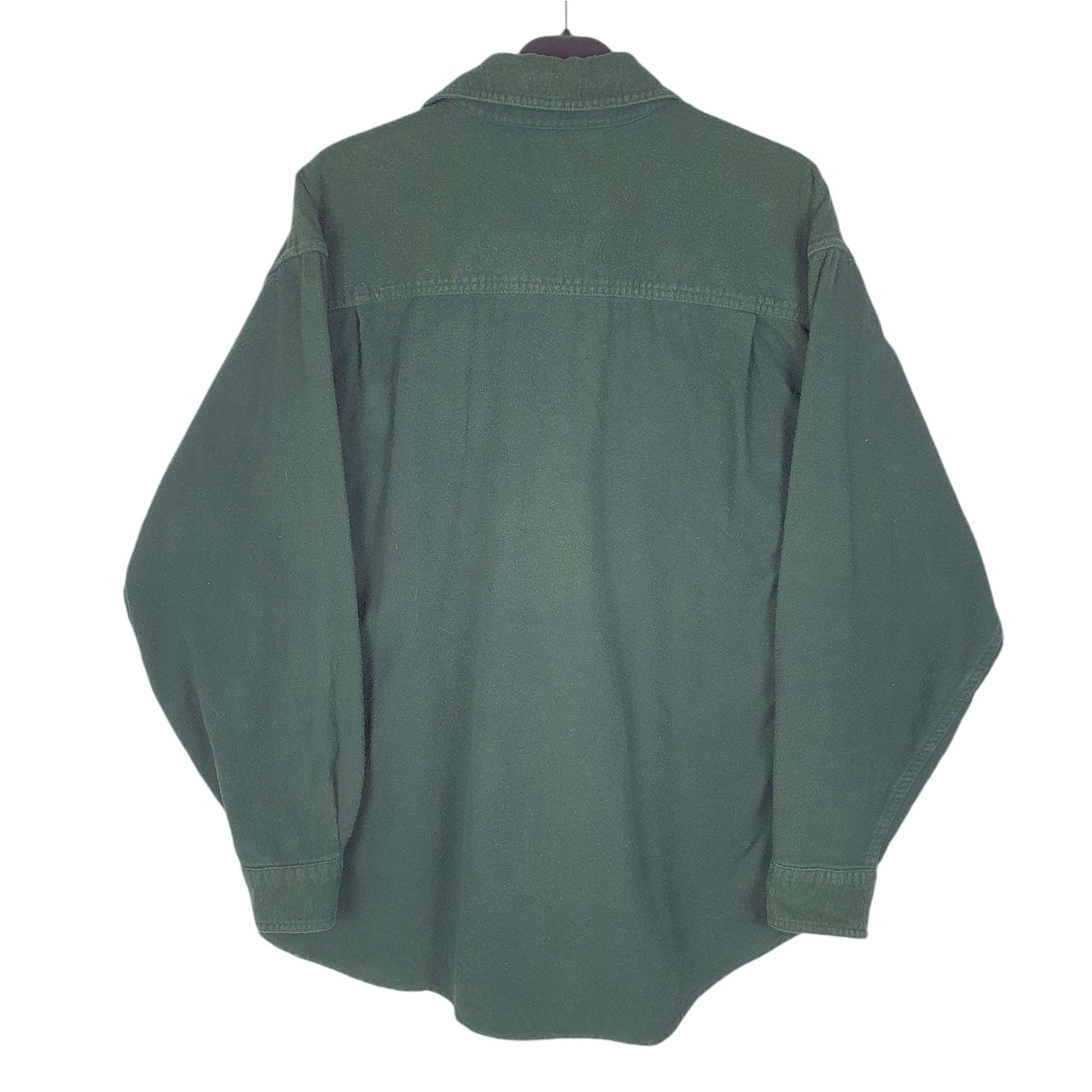Mens Green Levis Chamois Overshirt Shacket Flannel Long Sleeve Shirt