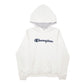 Mens White Champion Spellout Hoodie Jumper