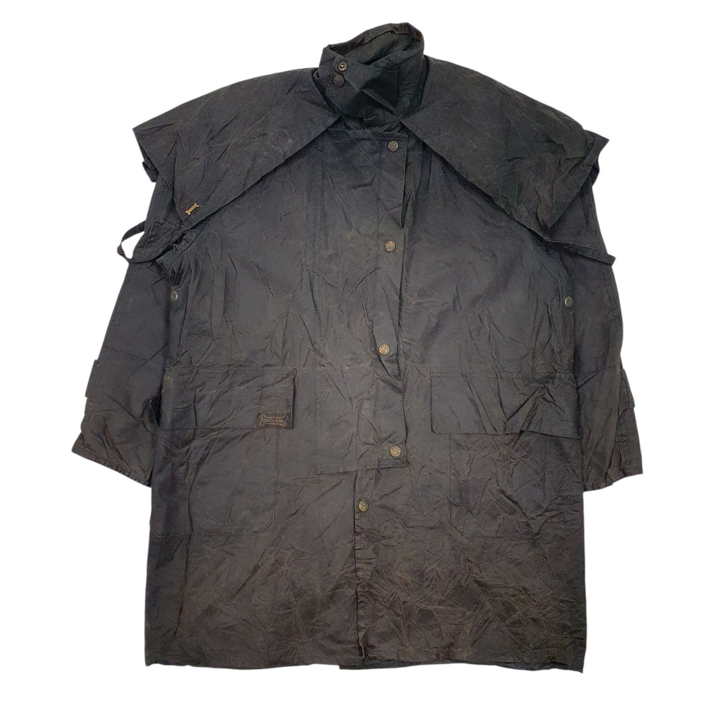 Mens Green Driza-Bone Vintage Smock  Coat