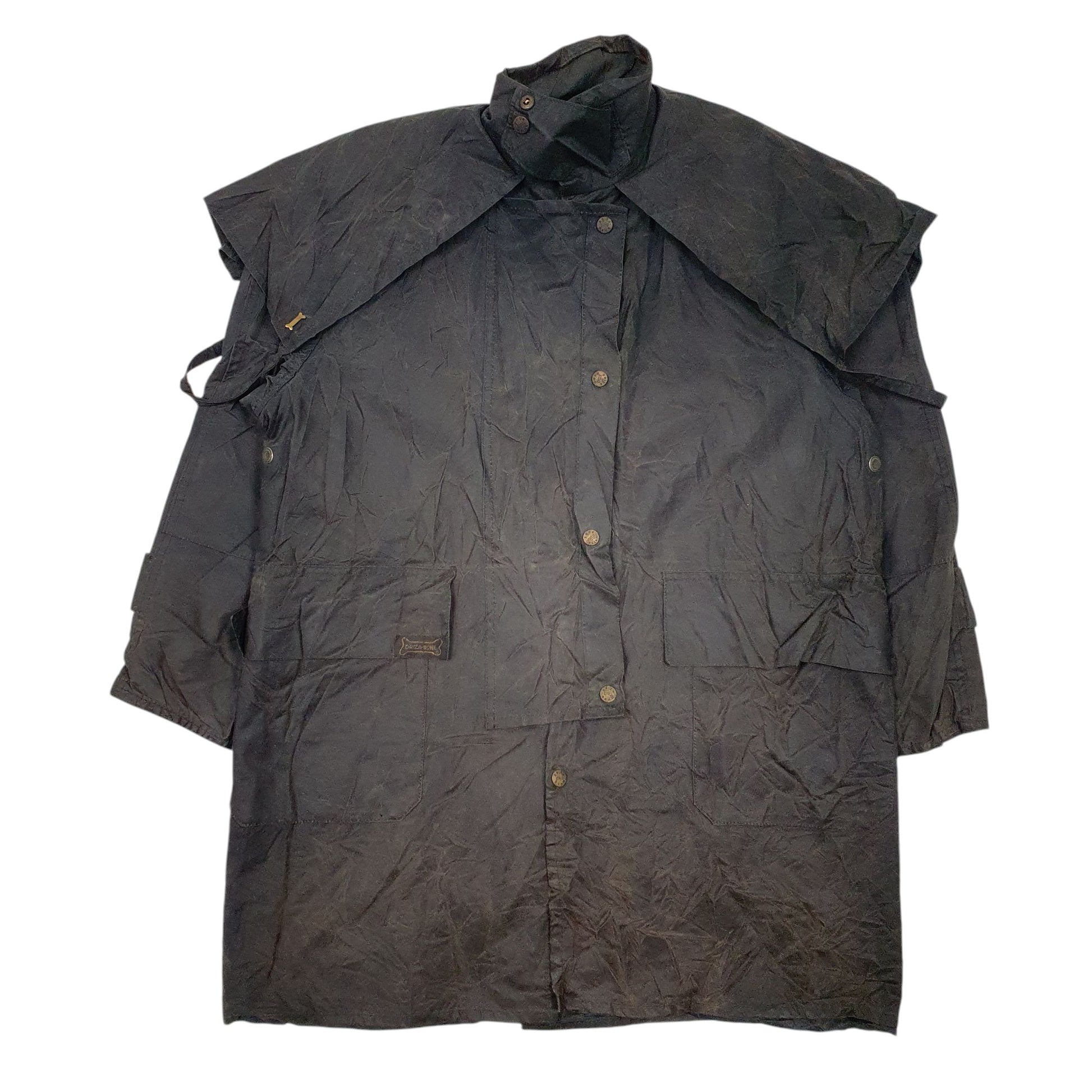 Mens Green Driza-Bone Vintage Smock  Coat