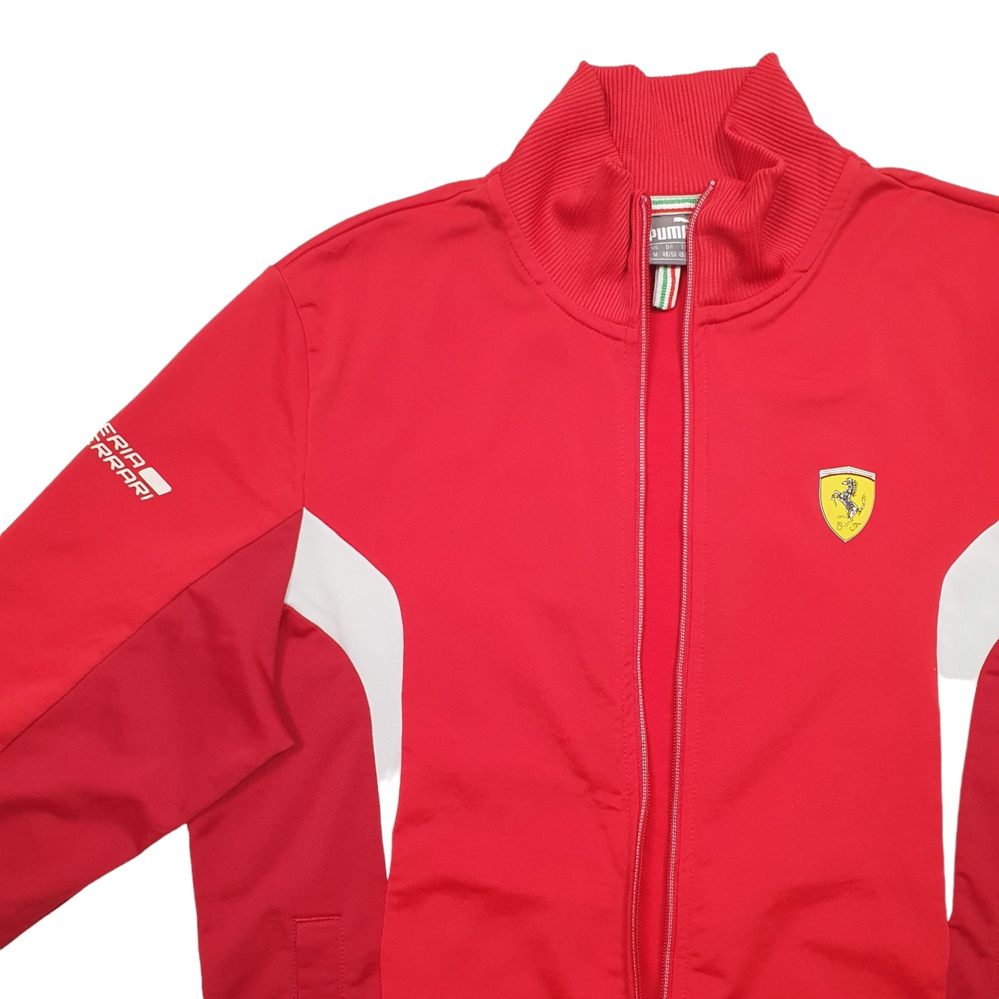 Mens Red Puma Ferrari Full Zip Jumper