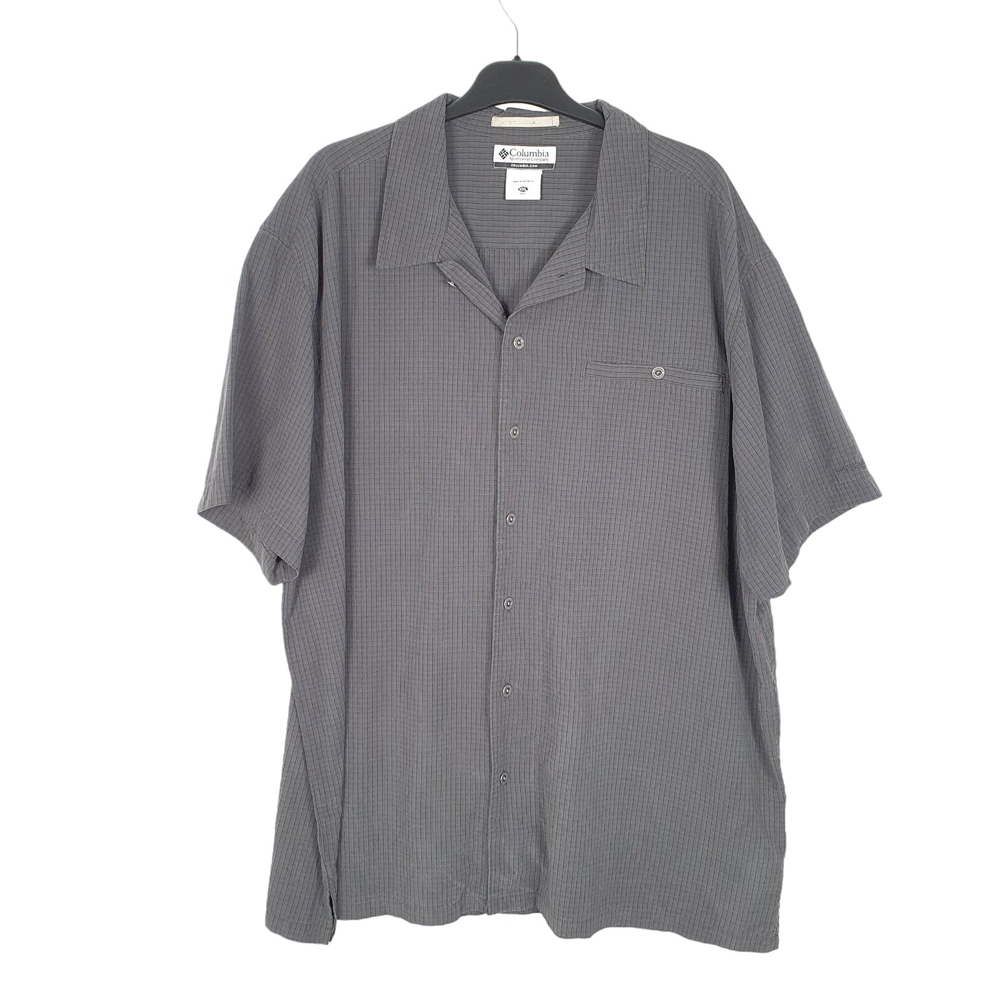 Mens Grey Columbia Sportswear  Short Sleeve Shirt
