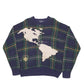 Mens Green Nautica Map Symbol World Crewneck Jumper