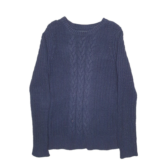 Womens Blue Nautica Knit Crewneck Jumper