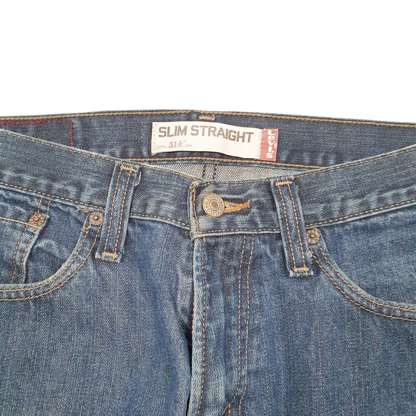 Mens Blue Levis Slim 514 JeansW31 L32
