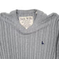Mens Grey Jack Wills Cable Knit Crewneck Jumper