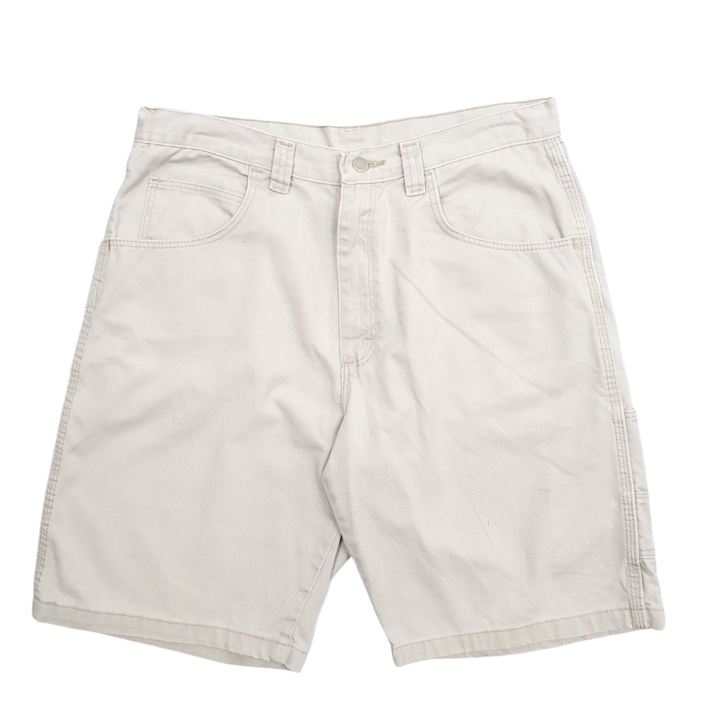 Mens Cream Wrangler Denim Jeans Jorts Denim Shorts