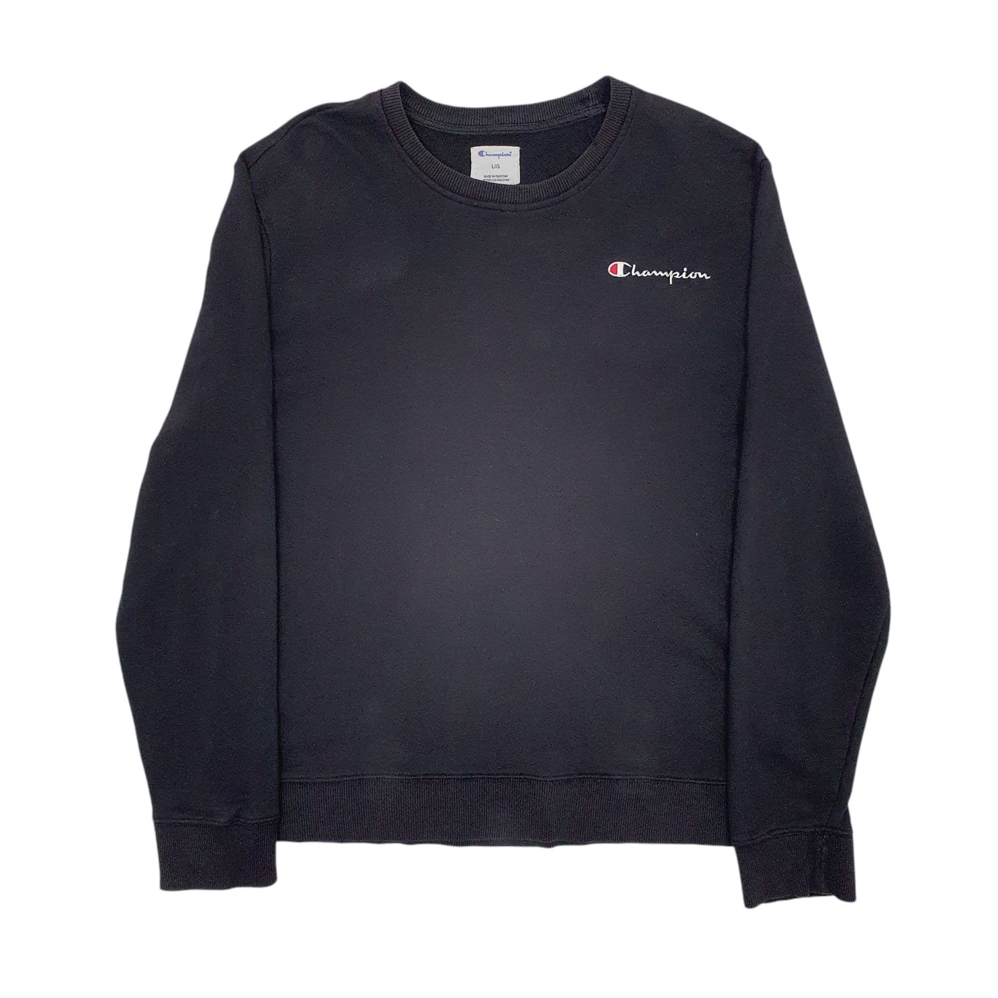 Mens Black Champion  Crewneck Jumper