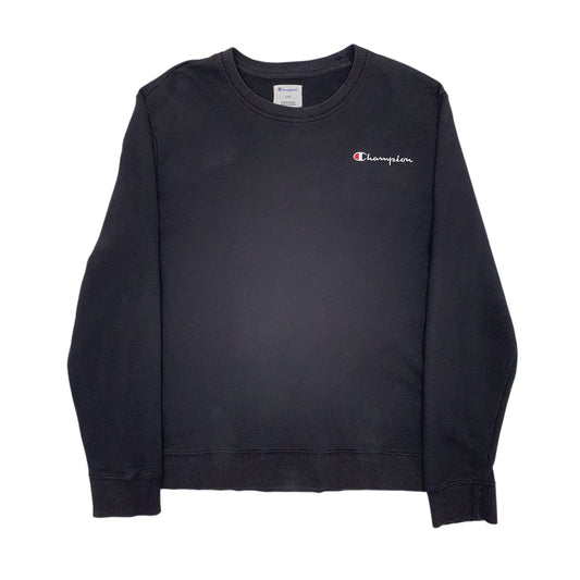 Mens Black Champion  Crewneck Jumper