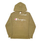 Mens Khaki Champion Reverse Weave Warm Up Hoodie Jumper