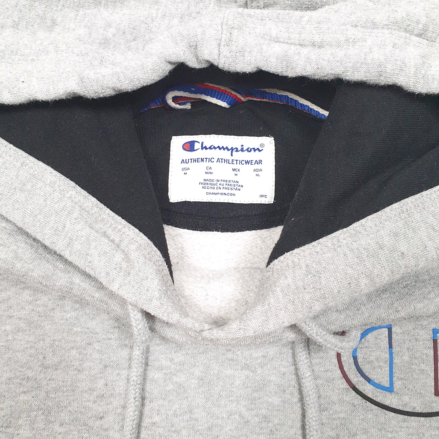 Mens Grey Champion  Hoodie Jumper
