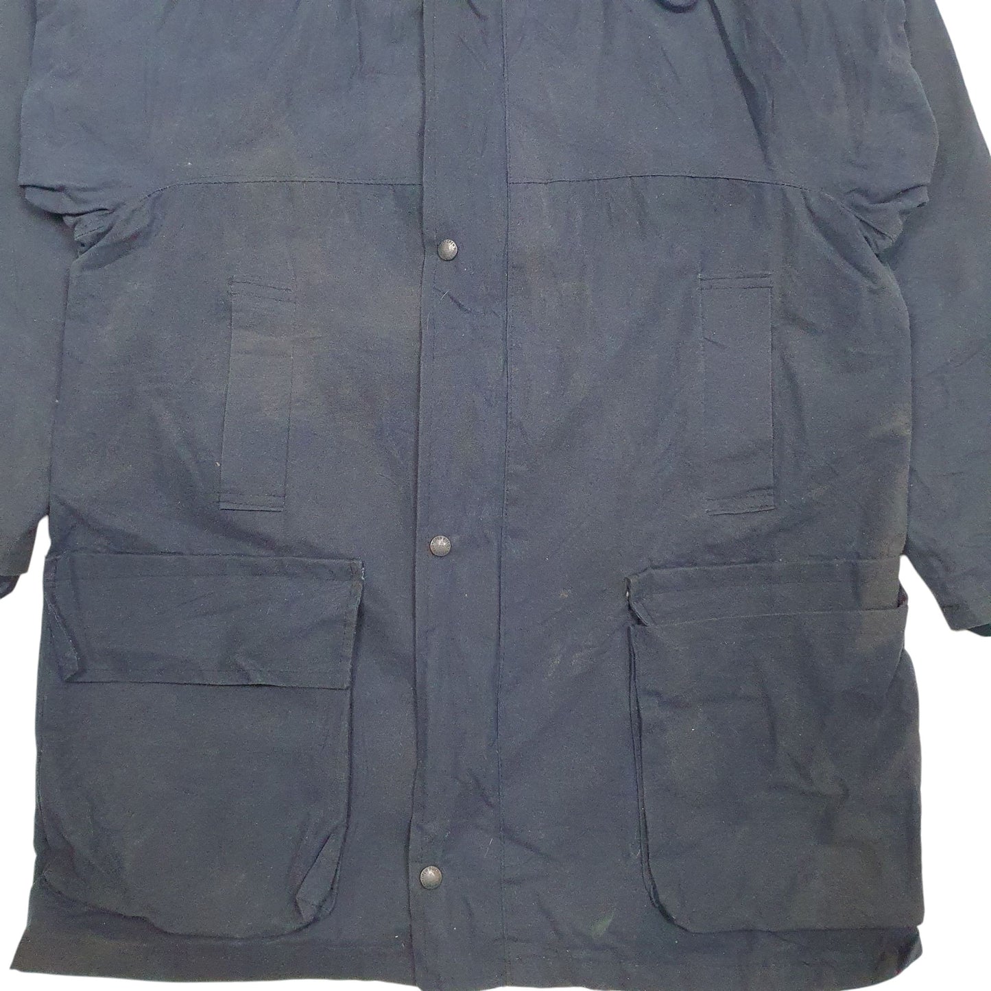 Mens Navy Open Track   Coat