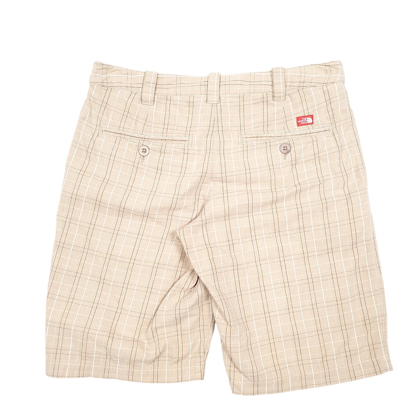 Womens Beige The North Face Check Grid Chino Shorts