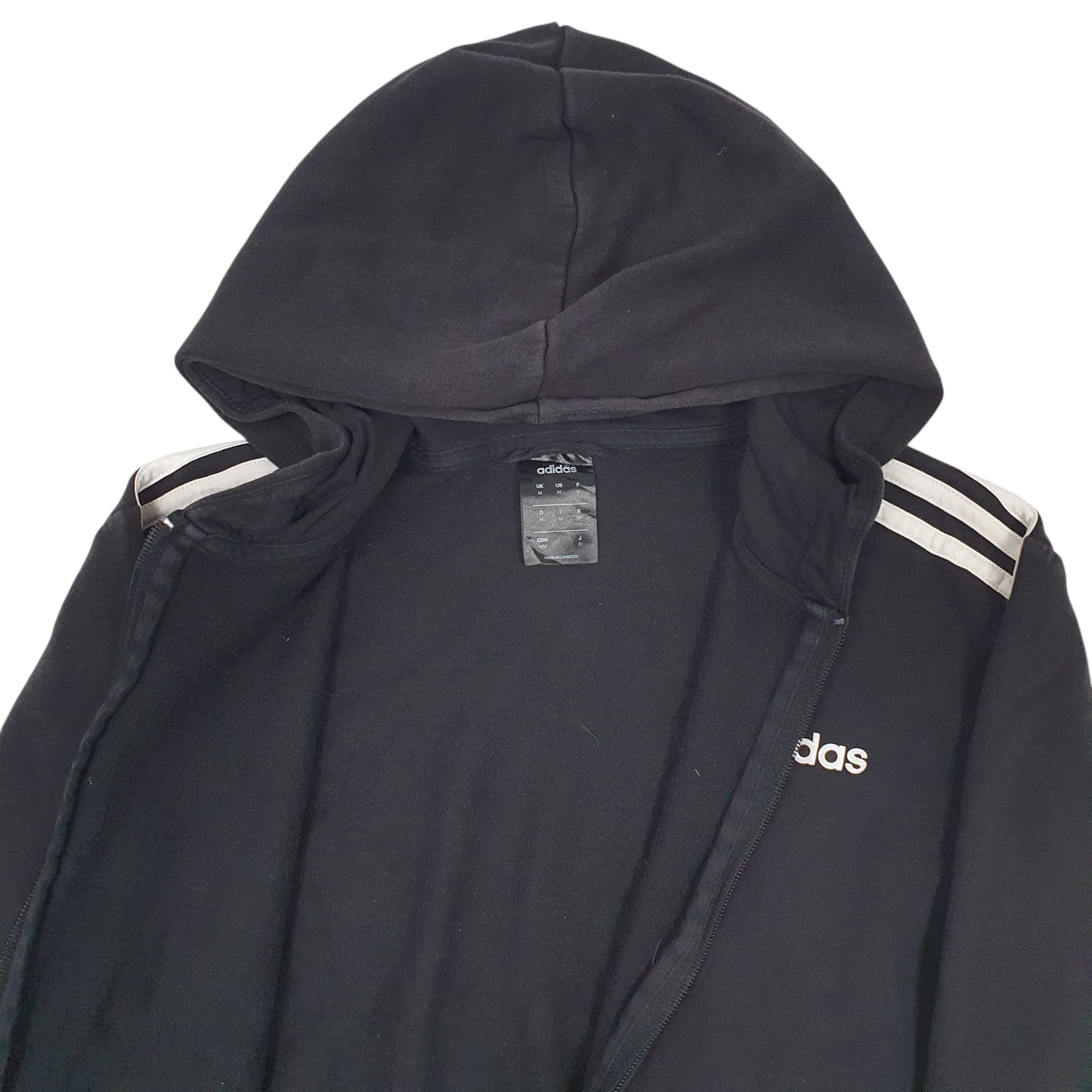 Womens Black Adidas  Full Zip Jumper