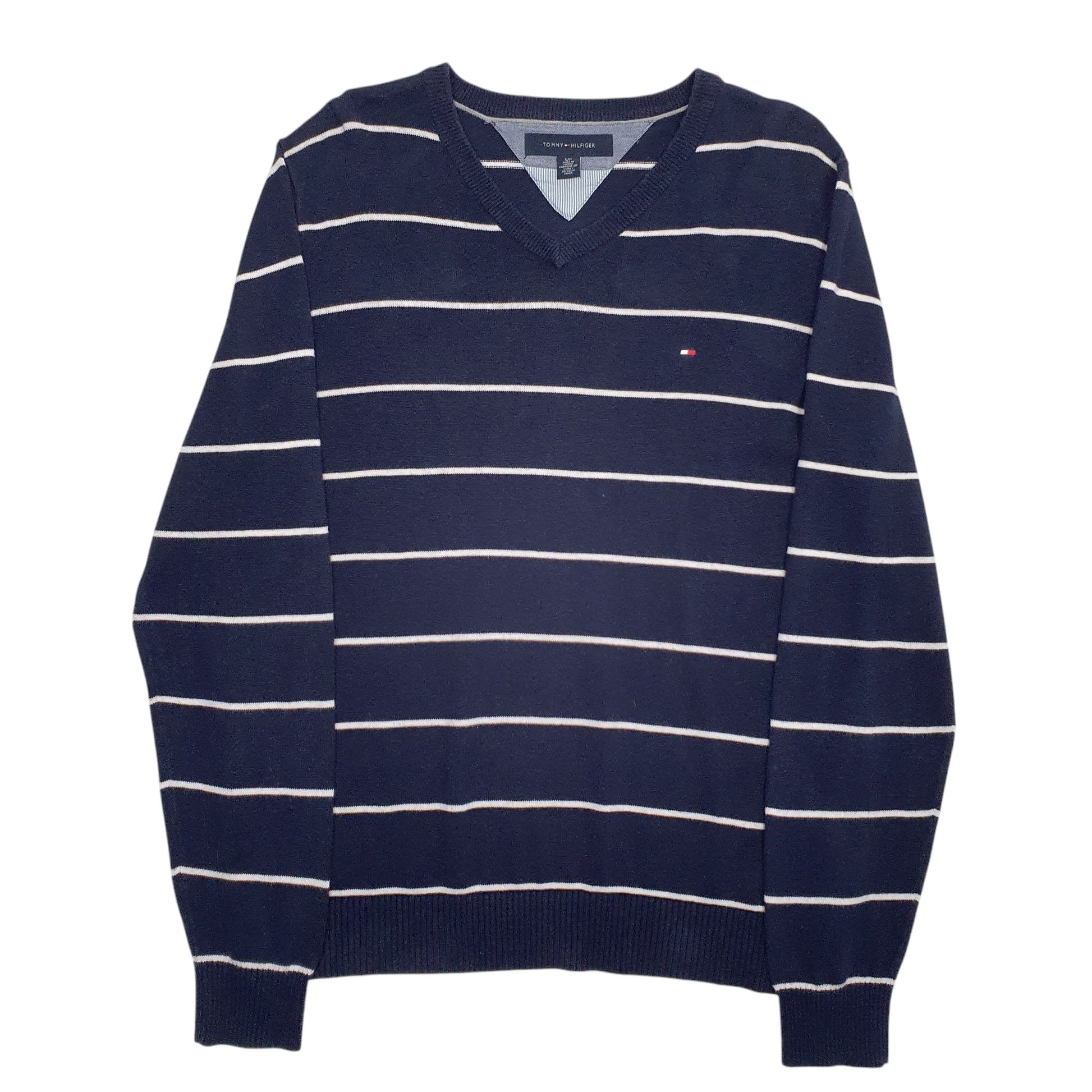 Mens Navy Tommy Hilfiger Lightweight Crewneck Jumper