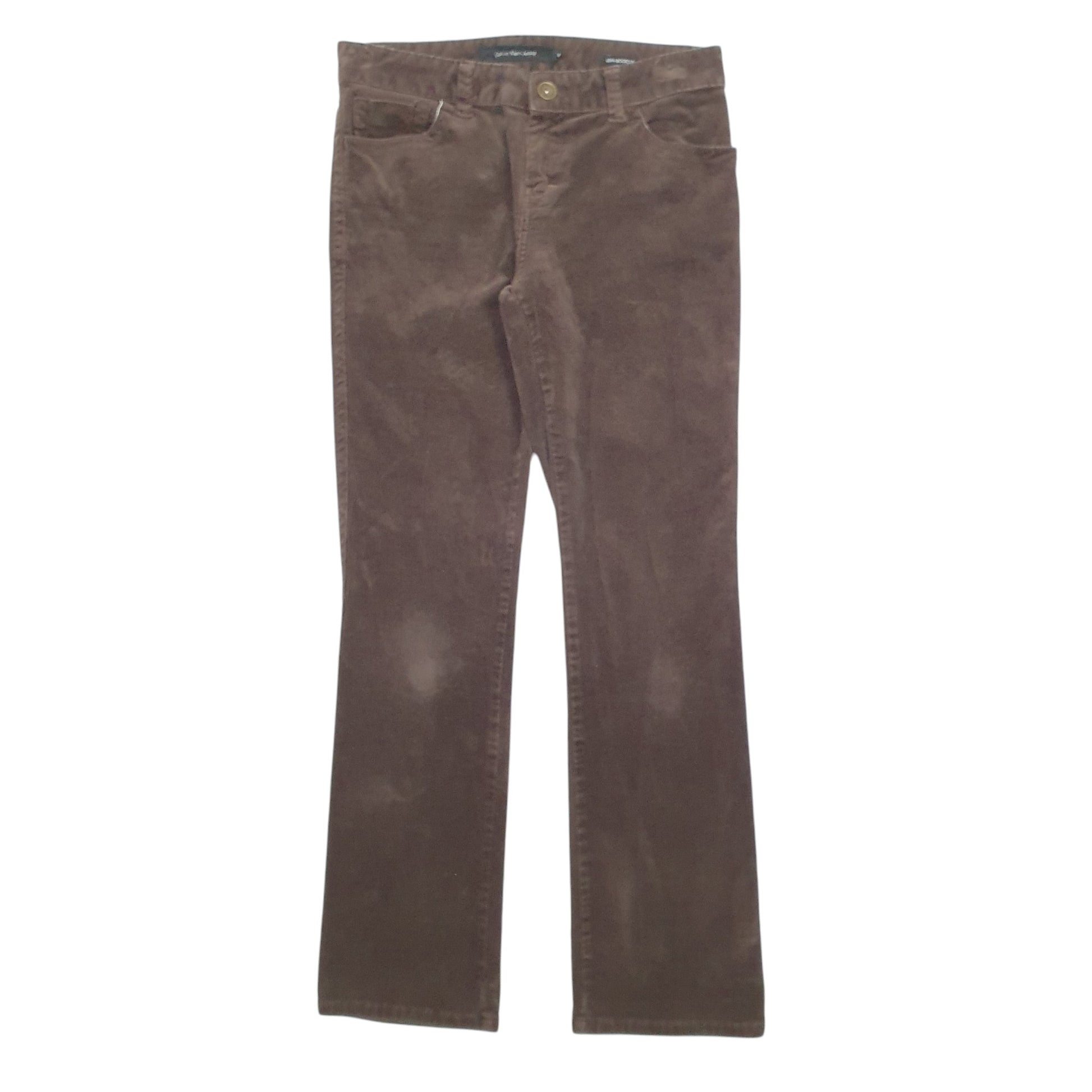Womens Brown Calvin Klein  Corduroy Trousers
