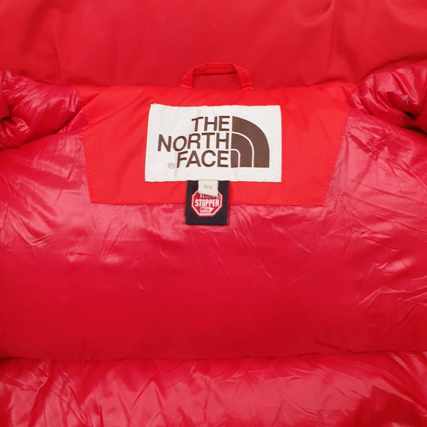 Womens Red The North Face Nuptse 800 Retro  Coat