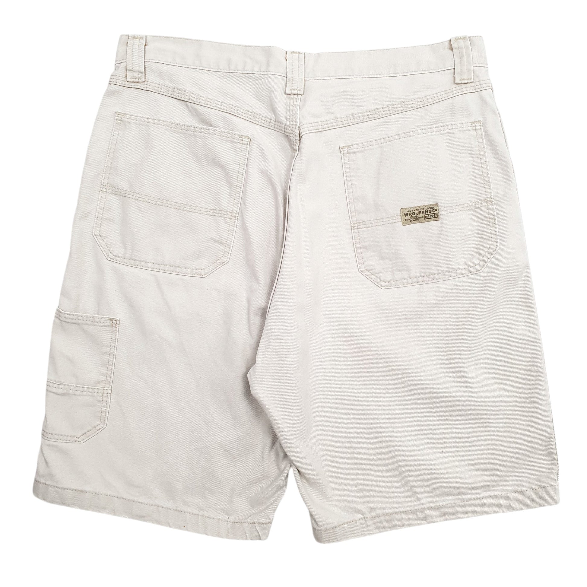 Mens Cream Wrangler Denim Jeans Jorts Denim Shorts