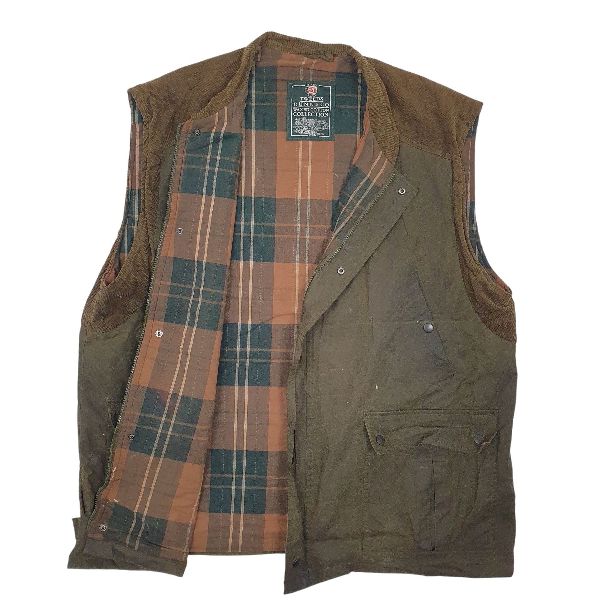 Mens Green Tweeds Dunn & Co Gilet  Coat