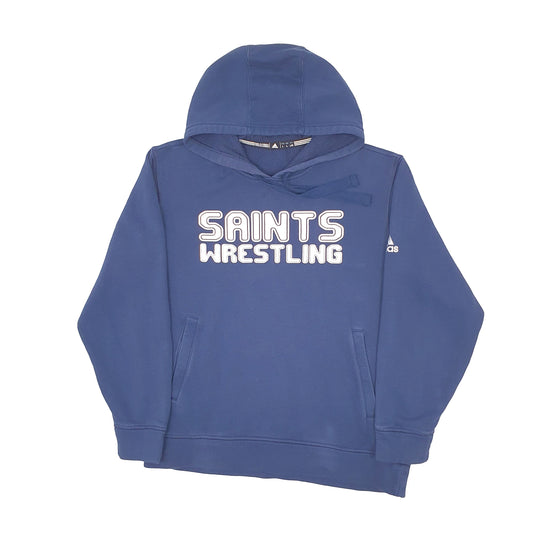 Mens Navy Adidas USA College Wrestling Hoodie Jumper