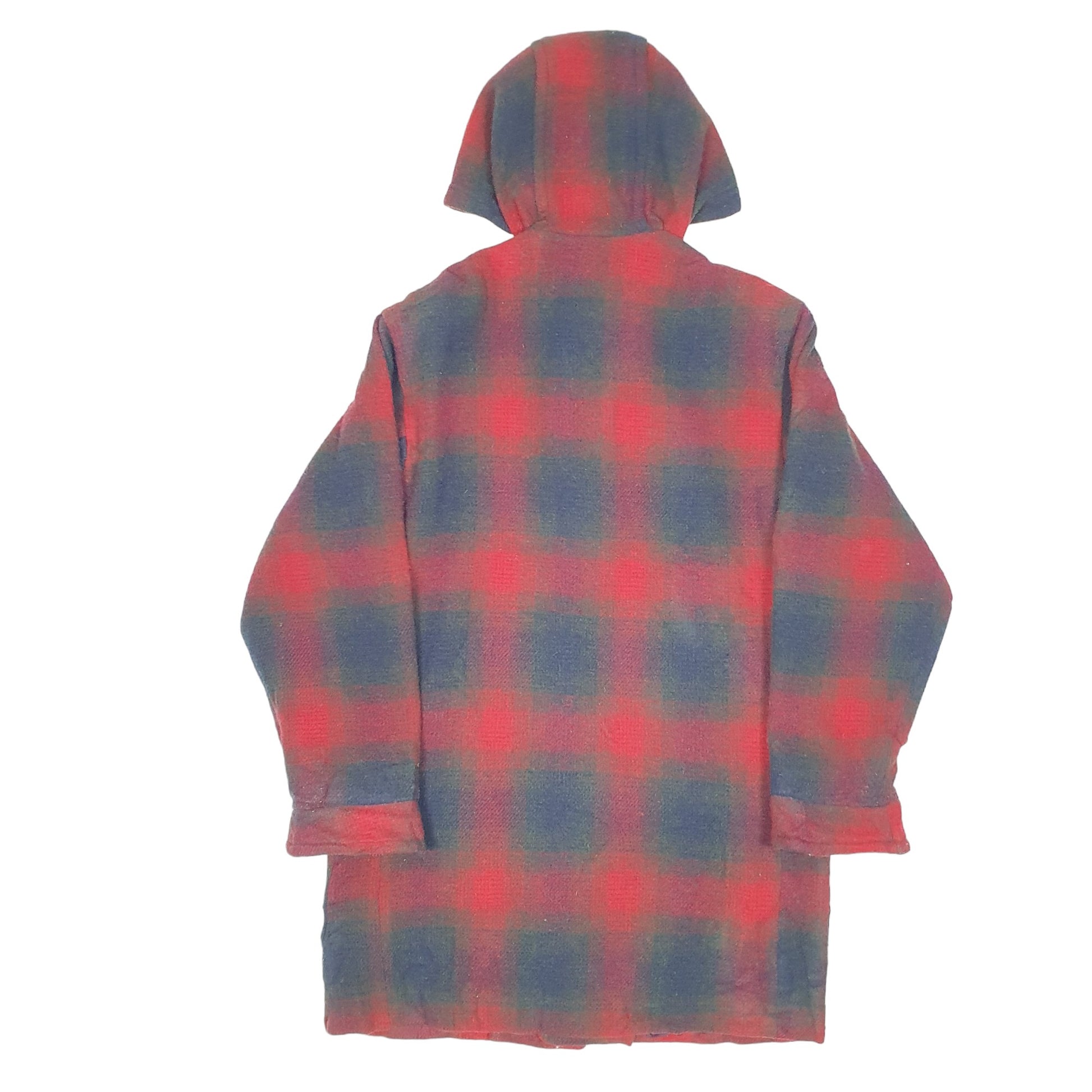 Womens Red Lands End Duffle Vintage Wool  Coat