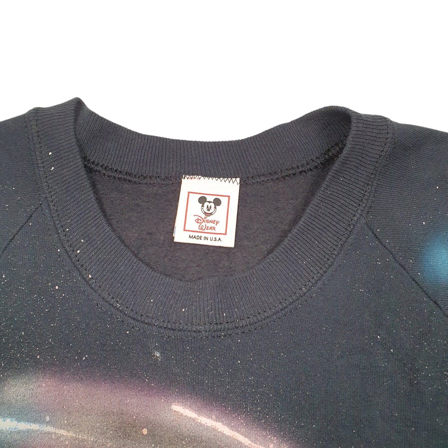 Mens Blue Disney Vintage Fruit Of The Loom Mickey Mouse 90s Made In USA Crewneck Jumper