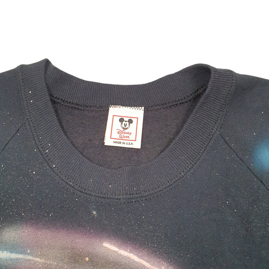 Mens Blue Disney Vintage Fruit Of The Loom Mickey Mouse 90s Made In USA Crewneck Jumper