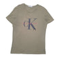 Mens Khaki Calvin Klein CK Slim Jeans Short Sleeve T Shirt