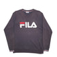 Mens Black Fila Spellout Crewneck Jumper
