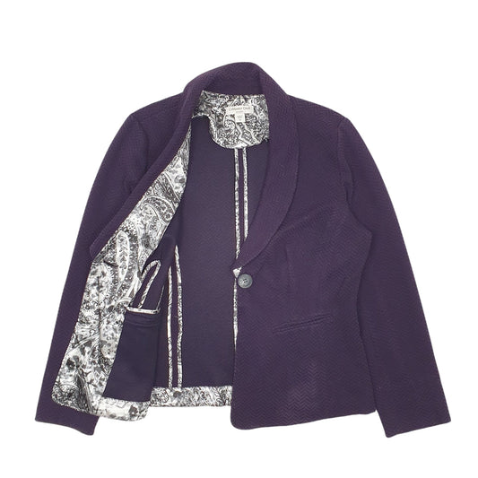 Womens Purple Coldwater Creek Vintage Cardigan Coat