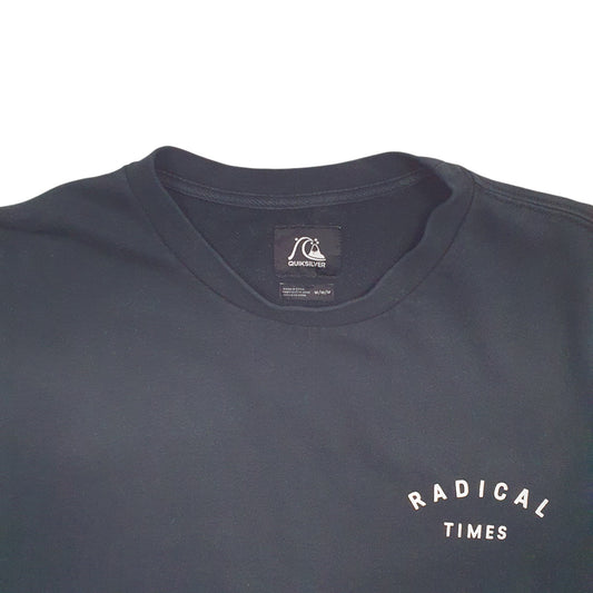 Mens Black Quiksilver Radical Times Crewneck Jumper