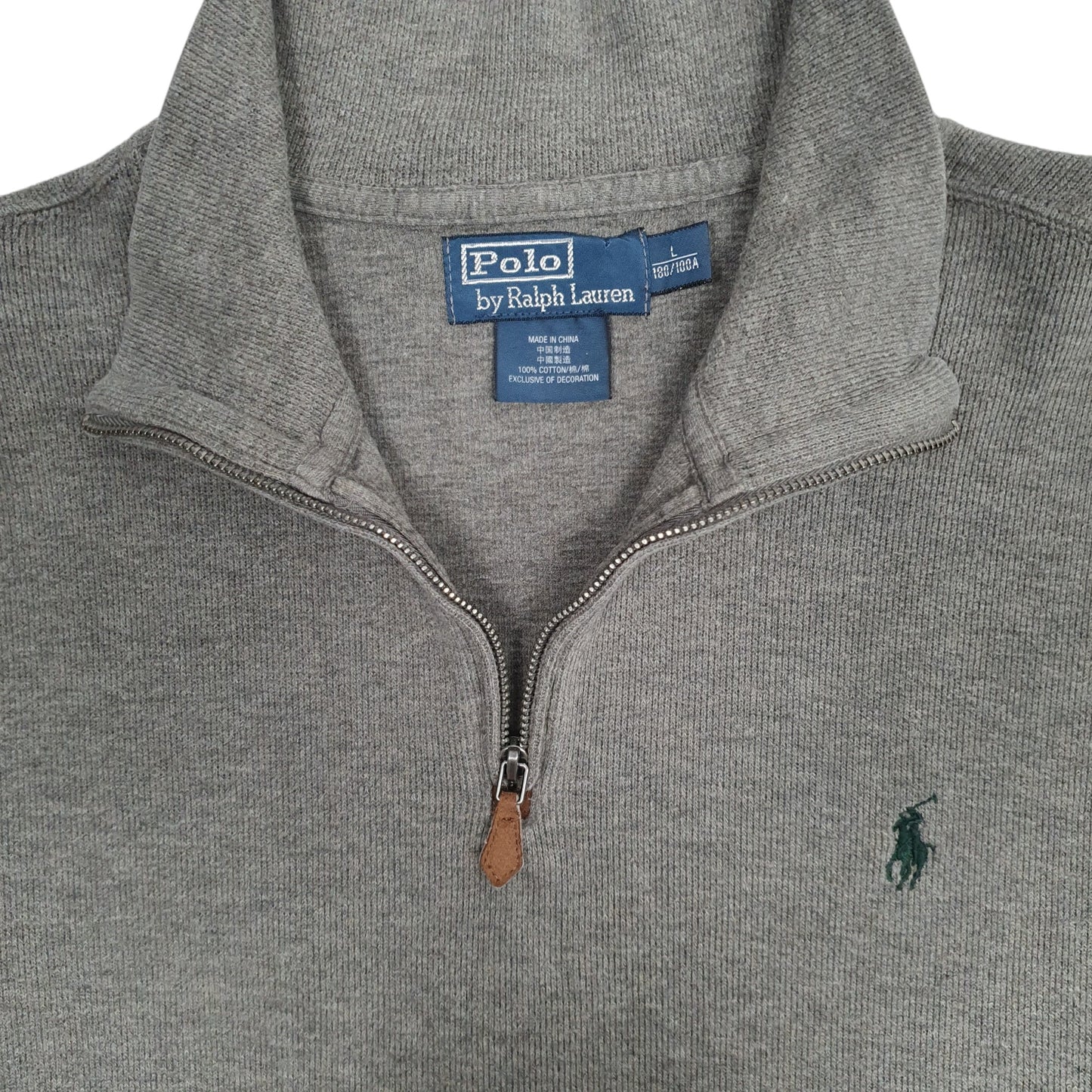 Mens Grey Polo Ralph Lauren  Quarter Zip Jumper