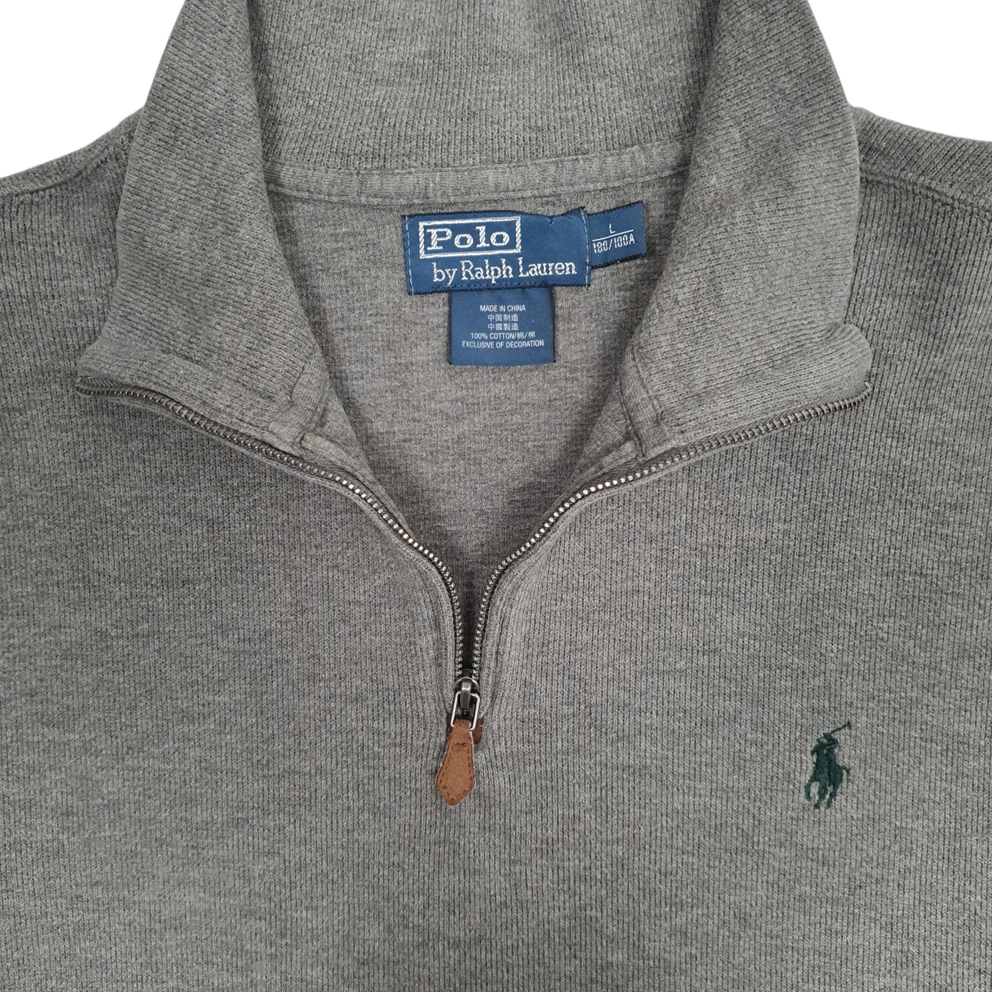 Mens Grey Polo Ralph Lauren  Quarter Zip Jumper