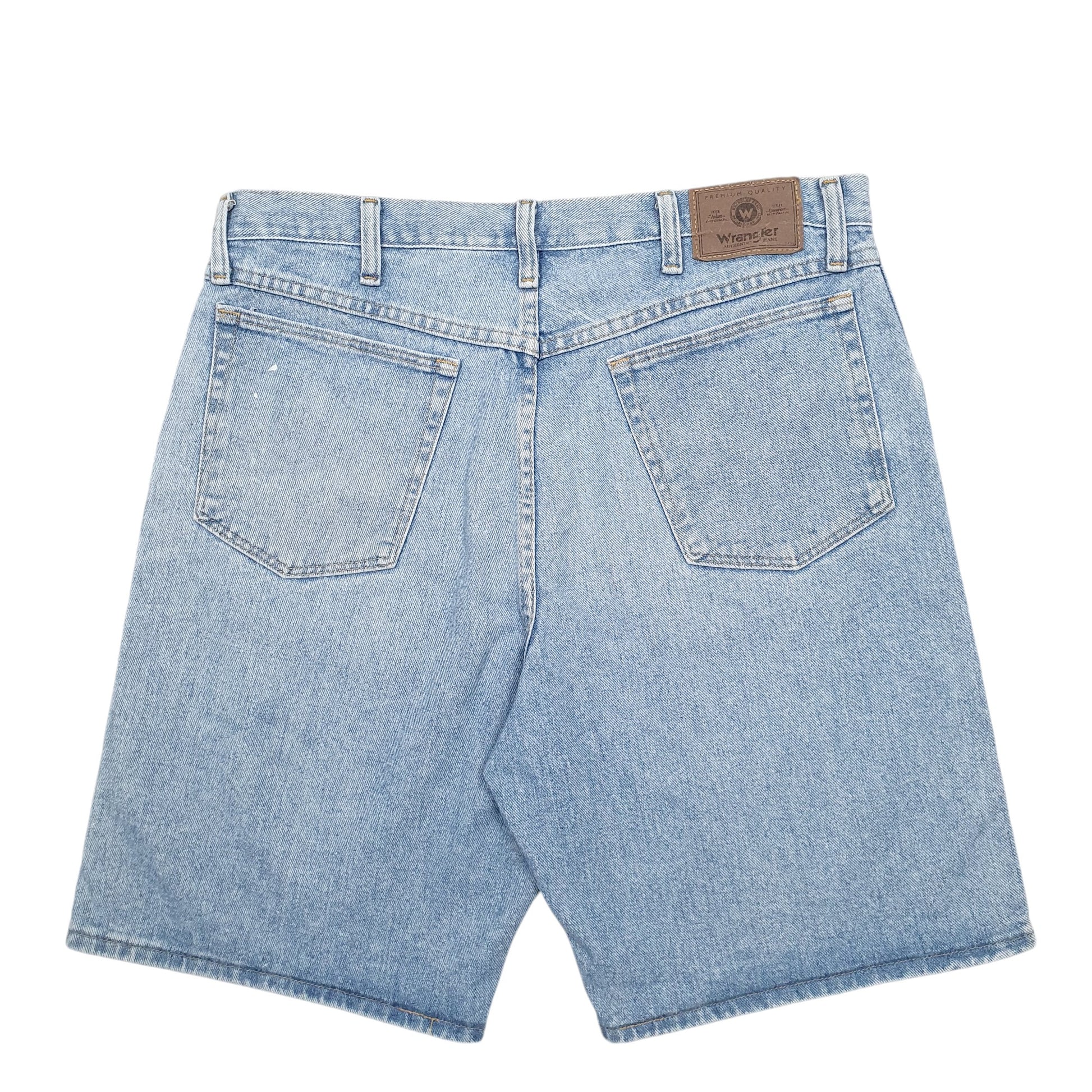 Mens Blue Wrangler Denim Jeans Jorts Denim Shorts