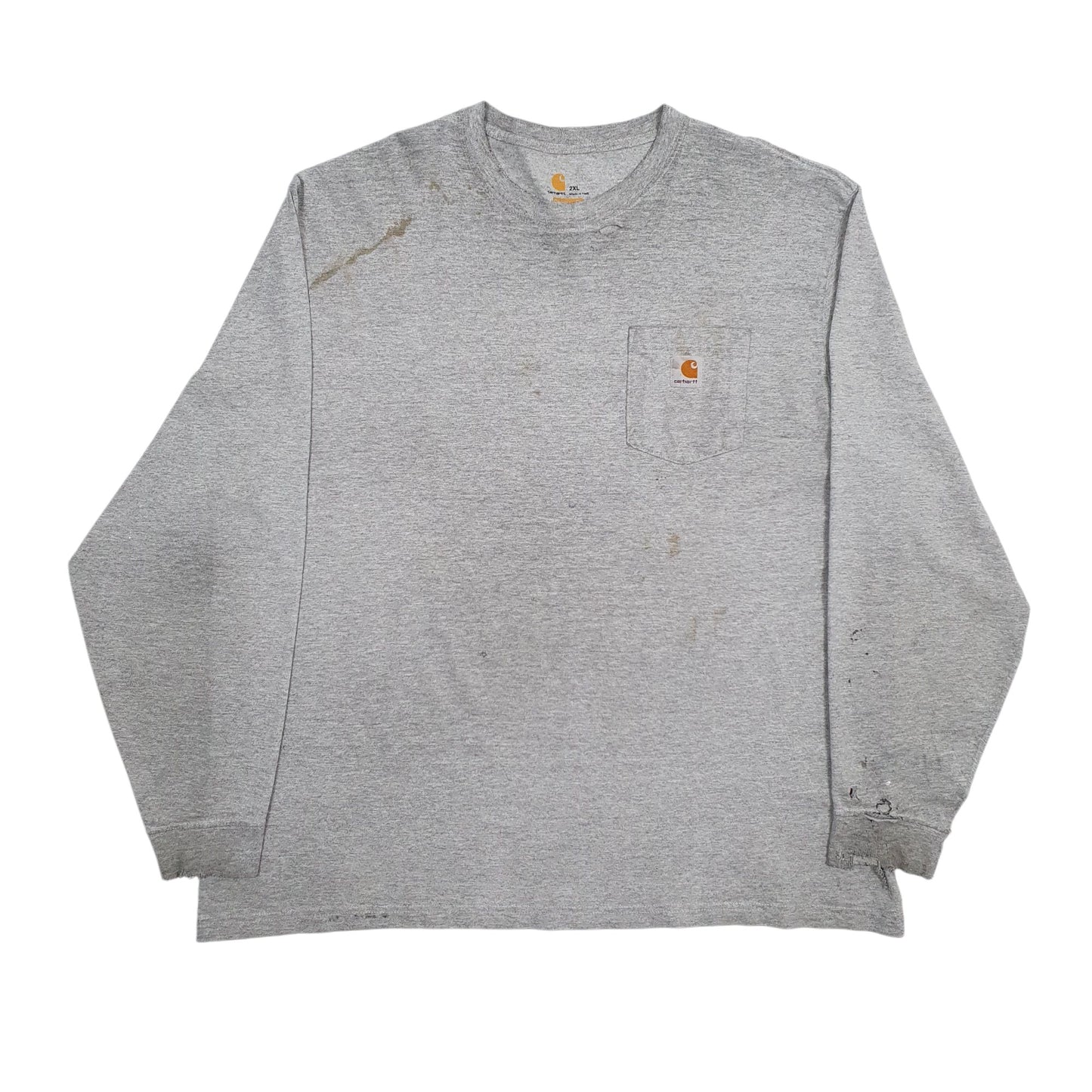Mens Grey Carhartt  Long Sleeve T Shirt