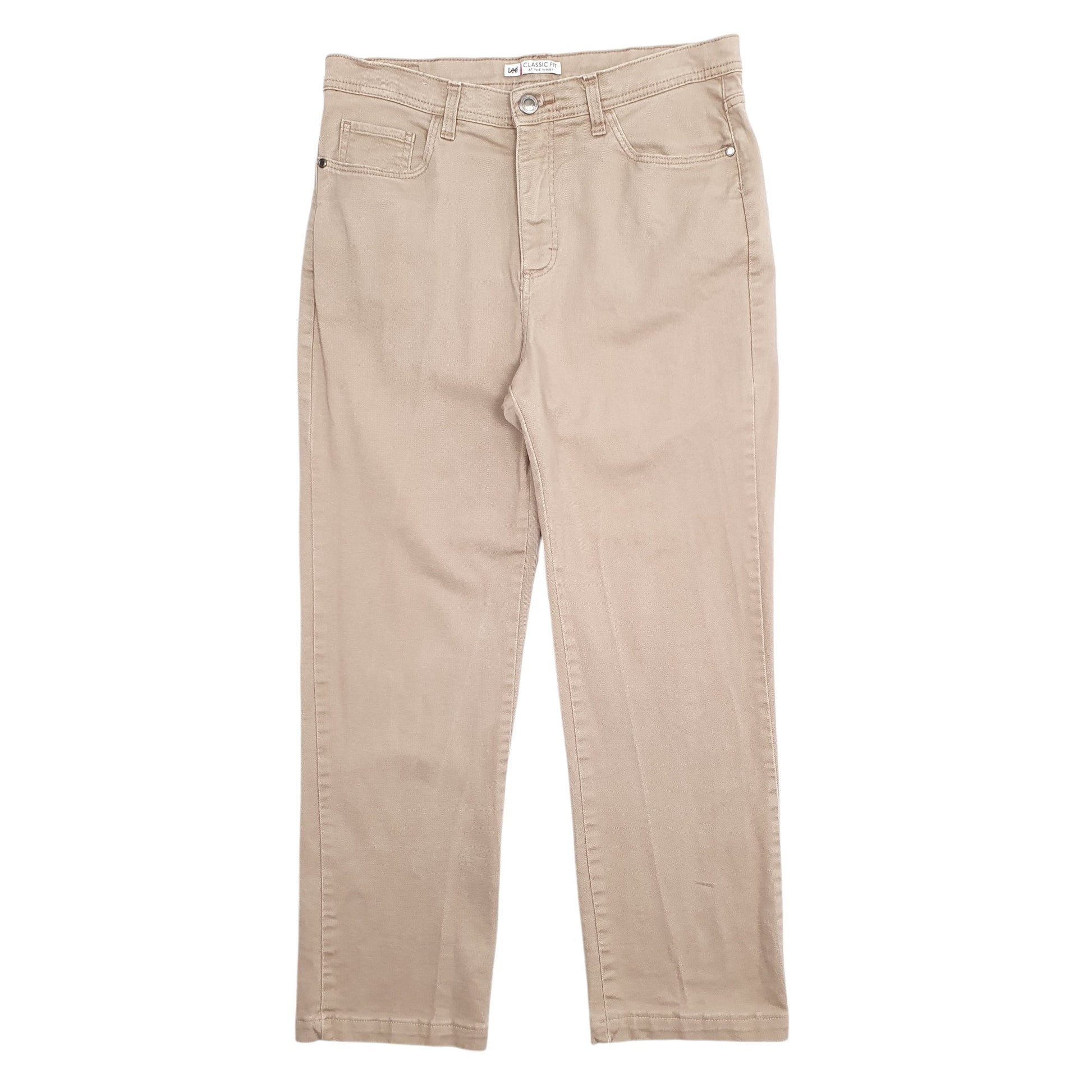 Womens Beige Lee Classic At The Waist Stretch Fit Casual JeansW32 L27