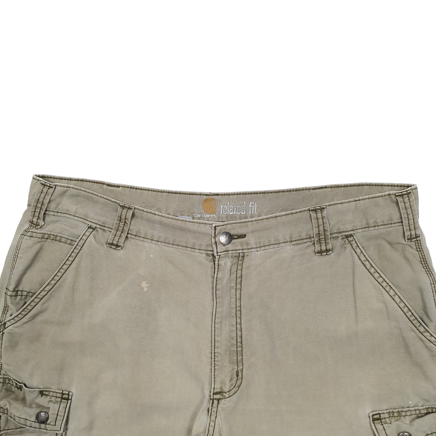Mens Green Carhartt Workwear Cargo Shorts