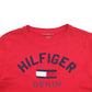 Womens Red Tommy Hilfiger Spellout Short Sleeve T Shirt