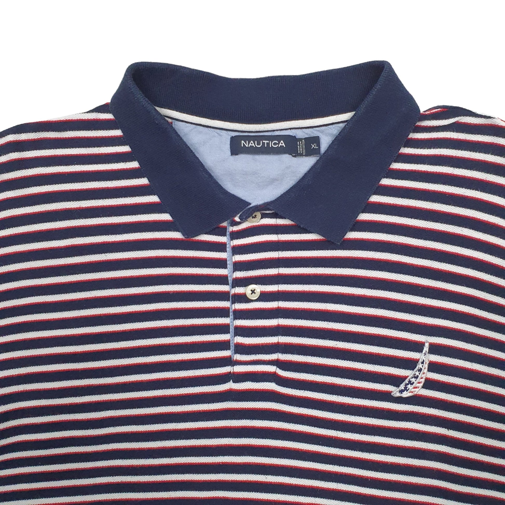 Mens Navy Nautica  Short Sleeve Polo Shirt