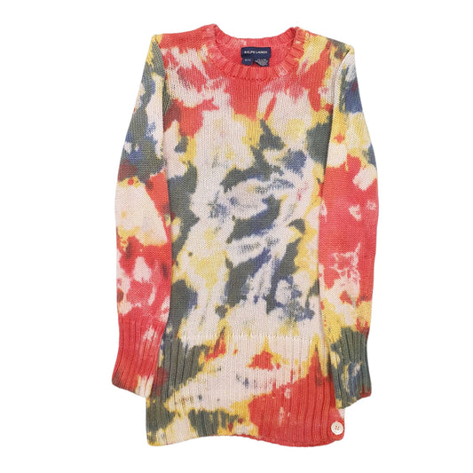 Womens Tie Dye Ralph Lauren Stretch Crewneck Jumper