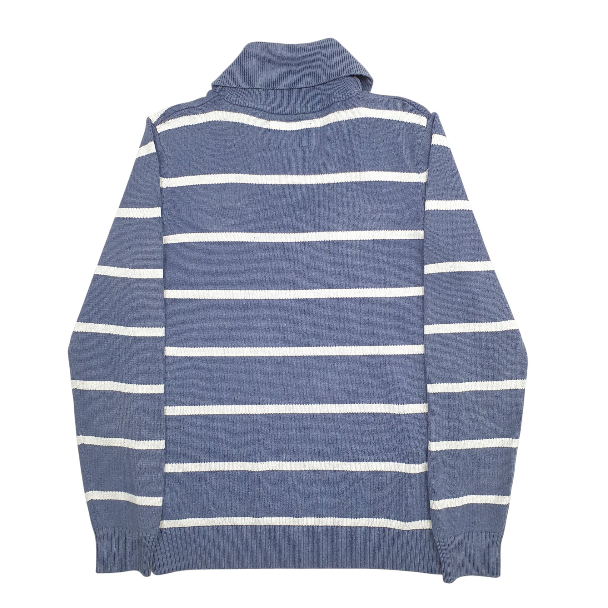 Mens Blue Vintage Co Stripes Crewneck Jumper