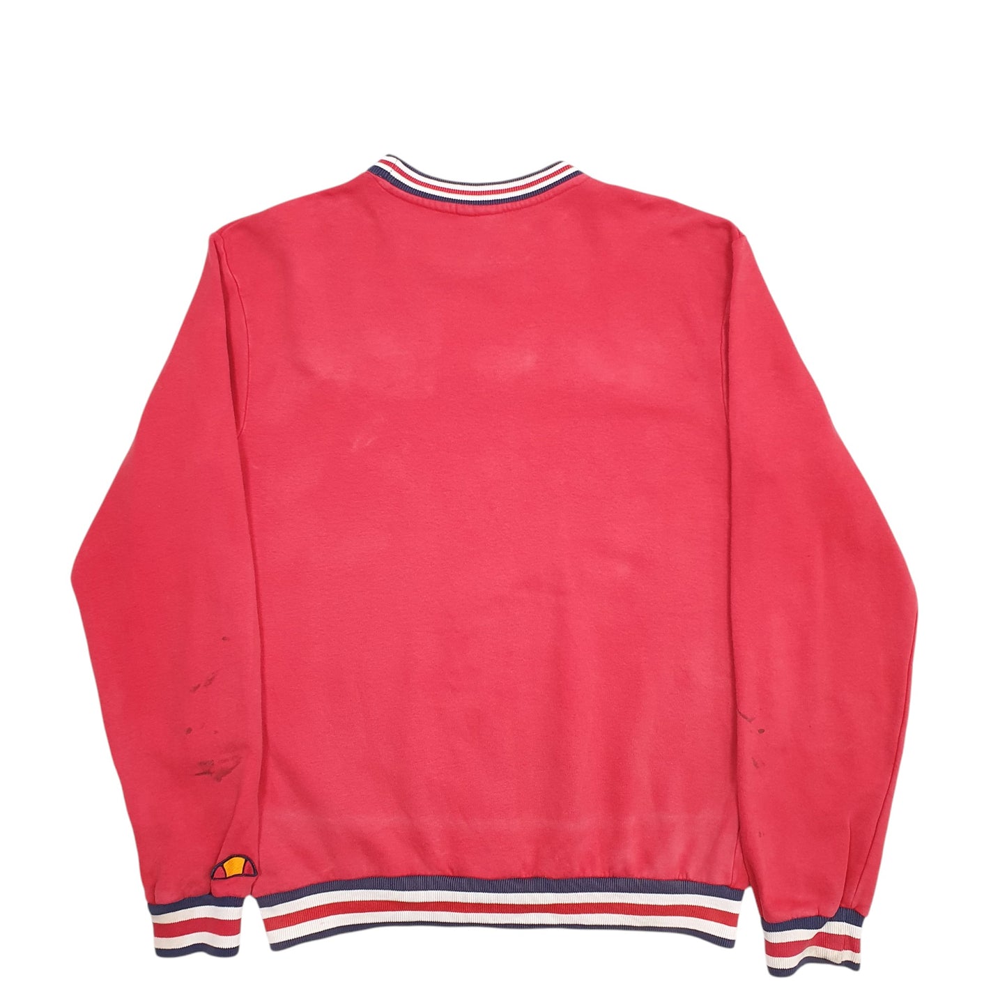 Mens Red Ellesse Spellout Crewneck Jumper