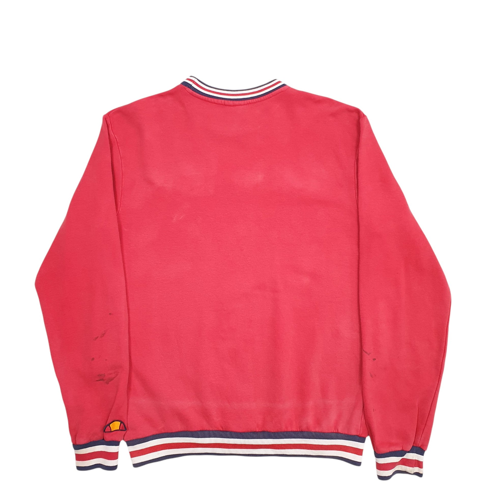 Mens Red Ellesse Spellout Crewneck Jumper